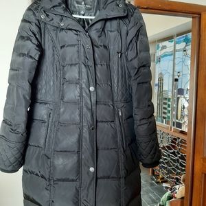 London fog mid length maxi down puffer